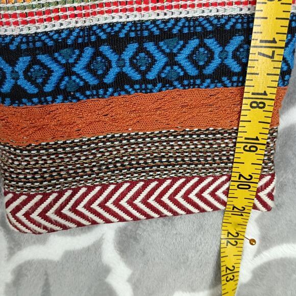 Zara Woman Open Front Jacket Medium Tribal Kimono Cardigan Fringe - Picture 11 of 13